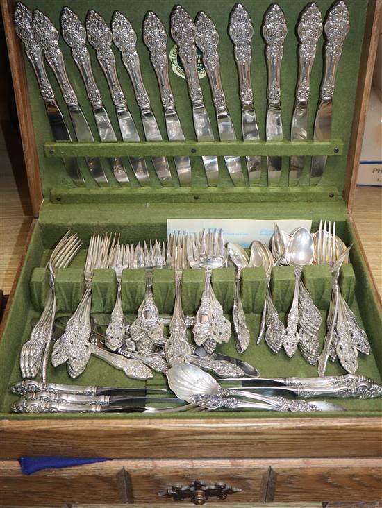 A canteen of plated cutlery